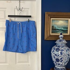 NWOT Men’s Magellan Fish Gear Water Repellent Drawing Swim Shorts Size XL